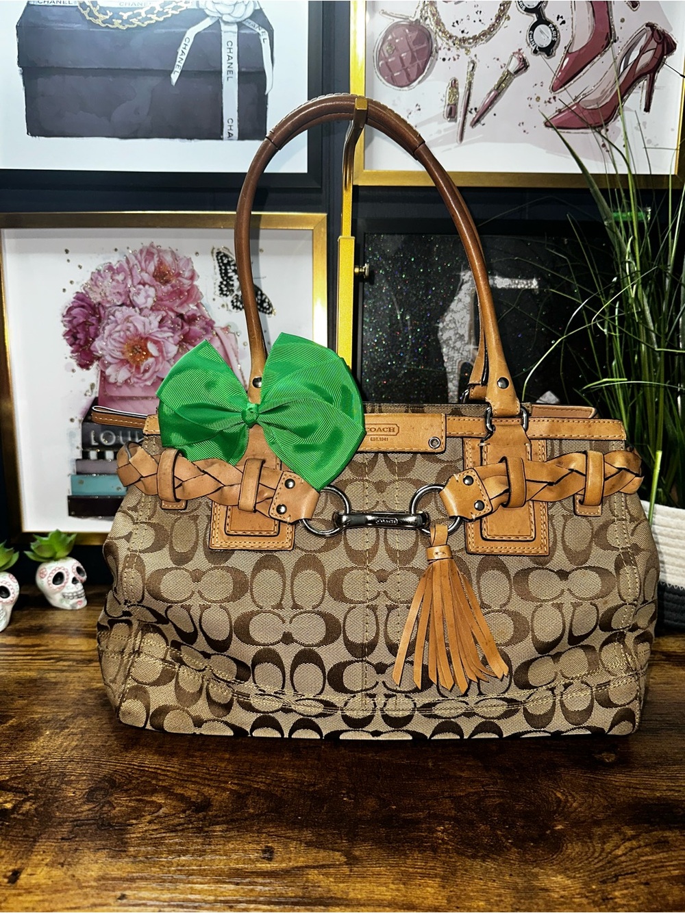 Coach Hamptons Signature Carryall F15665